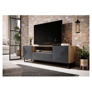 Tv-benk Ash 167x60 cm - Metallramme - 2 dører