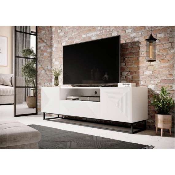 Tv-benk Ash 167x60 cm - Metallramme - 2 dører