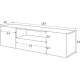 Tv-benk Ash 167x45 cm - vegghengt - hvit matt