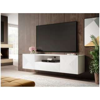 Tv-benk Ash 167x45 cm - vegghengt - hvit matt