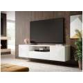Tv-benk Ash 167x45 cm - vegghengt - hvit matt