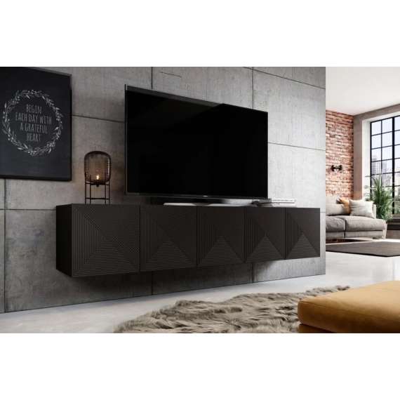 Tv-benk Ash 200x40 cm - Vegghengt