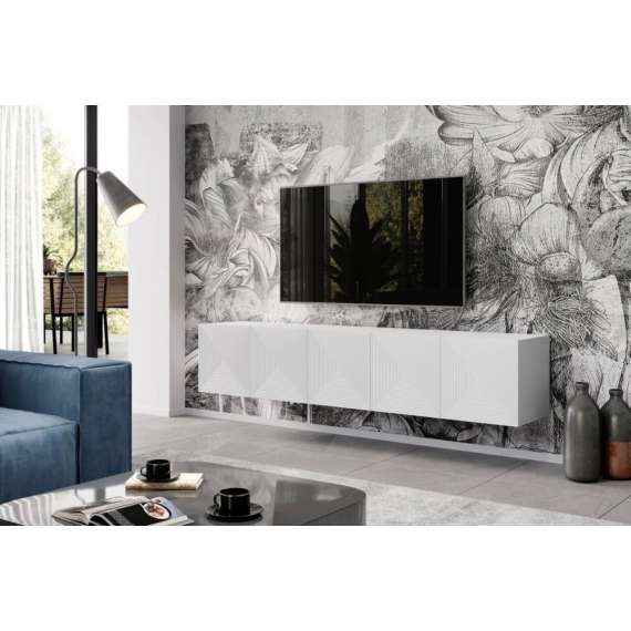 Tv-benk Ash 200x40 cm - Vegghengt