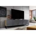 Tv-benk Ash 200x56 cm - 5 dører - med metallramme