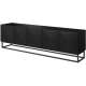 Tv-benk Ash 200x56 cm - 5 dører - med metallramme