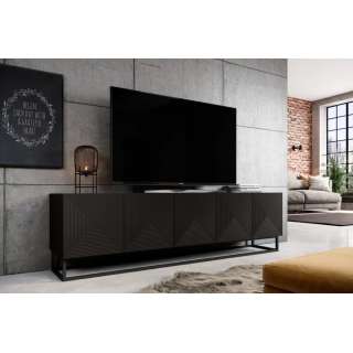 Tv-benk Ash 200x56 cm - 5 dører - med metallramme