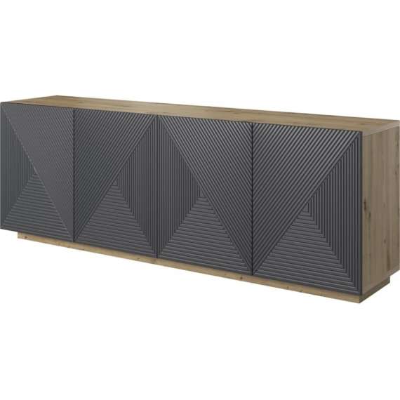 Skjenk Ash 200x71 cm - 4 dører