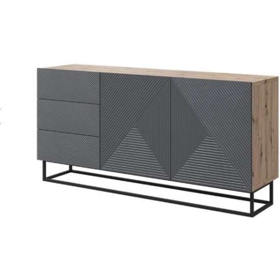 Skjenk Ash 167x81 cm - 2 dører - 3 skuffer