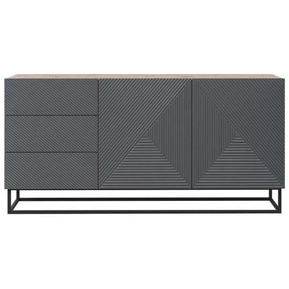 Skjenk Ash 167x81 cm - 2 dører - 3 skuffer