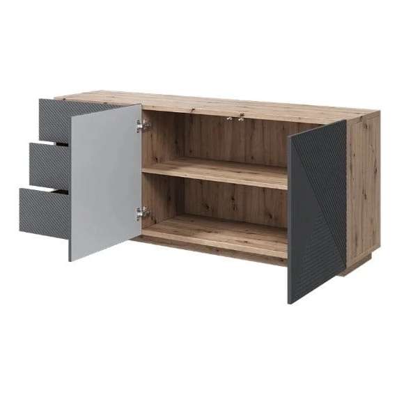 Skjenk Ash 167x71 cm - 3 dører