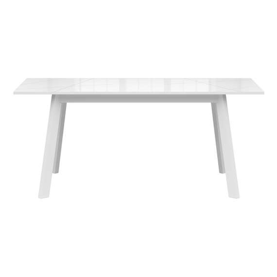 Spisebord Forn 140-180 cm - Hvit høyglans