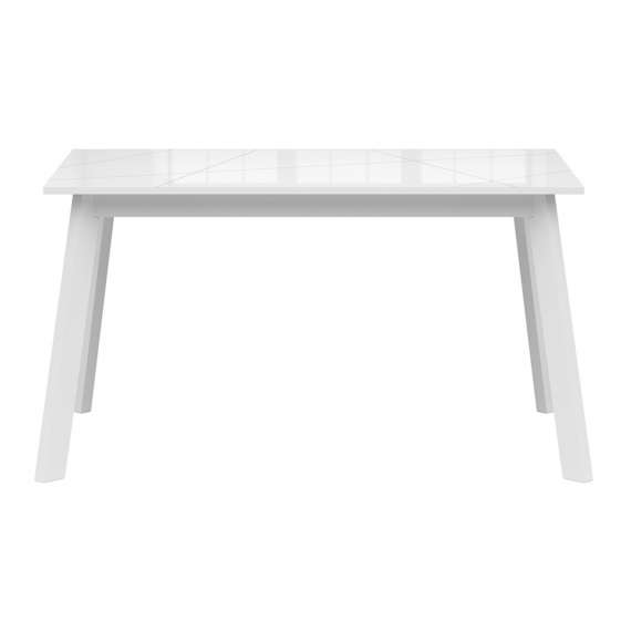 Spisebord Forn 140-180 cm - Hvit høyglans