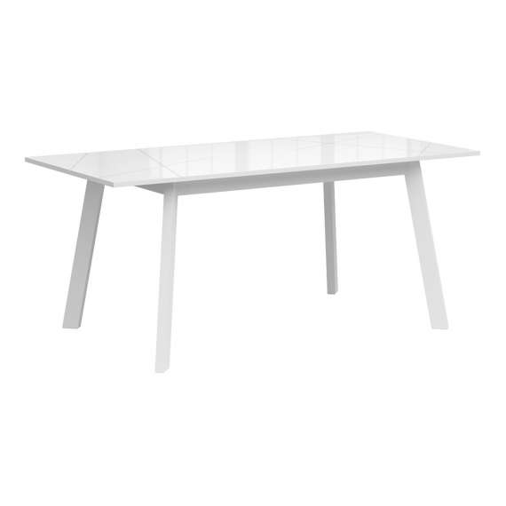 Spisebord Forn 140-180 cm - Hvit høyglans