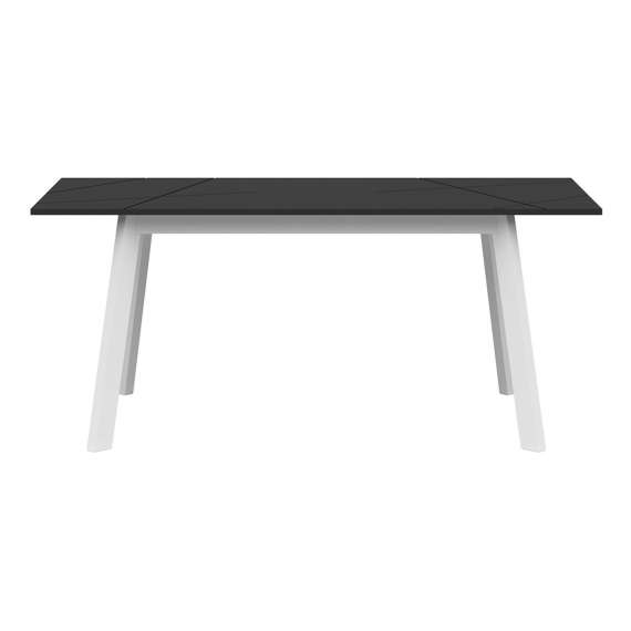 Spisebord Forn 140-180 cm - Hvit - Svart