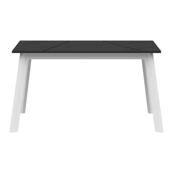 Spisebord Forn 140-180 cm - Hvit - Svart