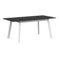 Spisebord Forn 140-180 cm - Hvit - Svart
