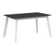 Spisebord Forn 140-180 cm - Hvit - Svart