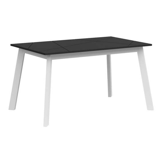 Spisebord Forn 140-180 cm - Hvit - Svart