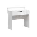 Toalettbord Forn 90 cm - Hvit høyglans - 1 skuff - med belysning