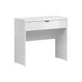 Toalettbord Forn 90 cm - Hvit høyglans - 1 skuff