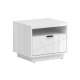 Nattbord Forn 50x43 cm - Hvit høyglans - 1 skuff