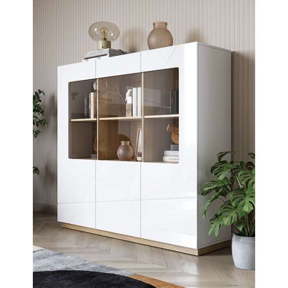 Skjenk Futura 150x141 cm - Hvit høyglans