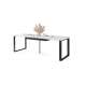 Spisebord Avari 140-290 cm - hvit matt - metallben