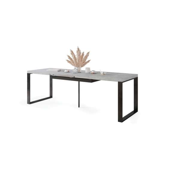 Spisebord Avari 140-290 cm - betong - metallben