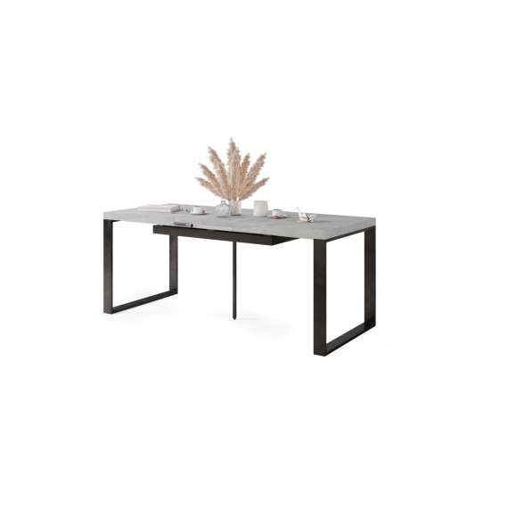 Spisebord Avari 140-290 cm - betong - metallben