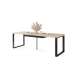Spisebord Avari 140-290 cm - eik sonoma - metallben