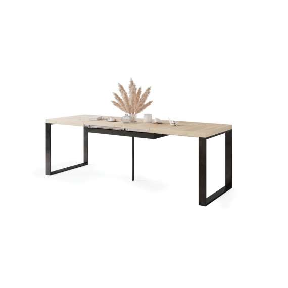 Spisebord Avari 140-290 cm - eik sonoma - metallben