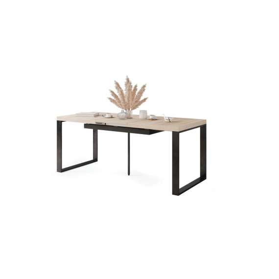 Spisebord Avari 140-290 cm - eik sonoma - metallben