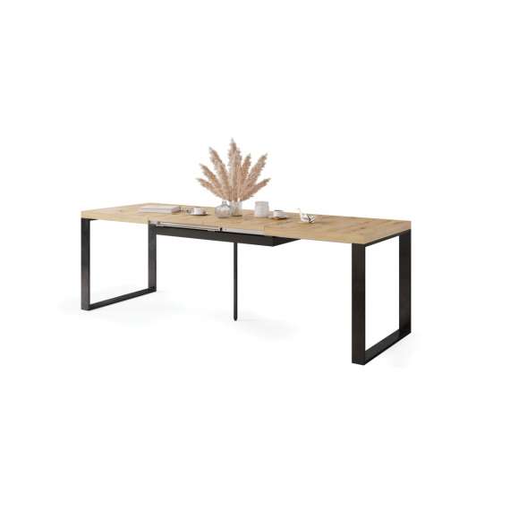 Spisebord Avari 140-290 cm - eik artisan - metallben