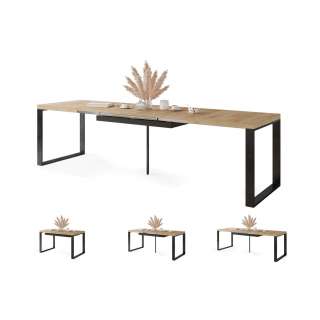Spisebord Avaro 140-290 cm - Eik - Metallben