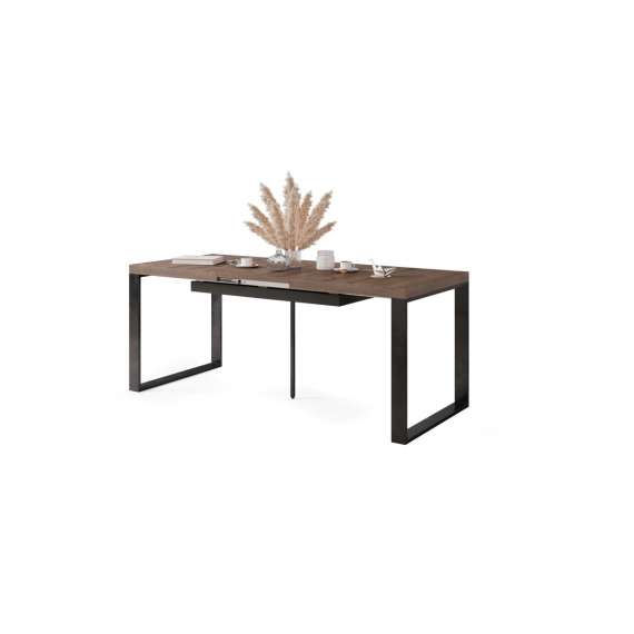 Spisebord Avari 140-290 cm - eik brun - metallben