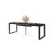 Spisebord Avari 140-290 cm - svart matt - metallben