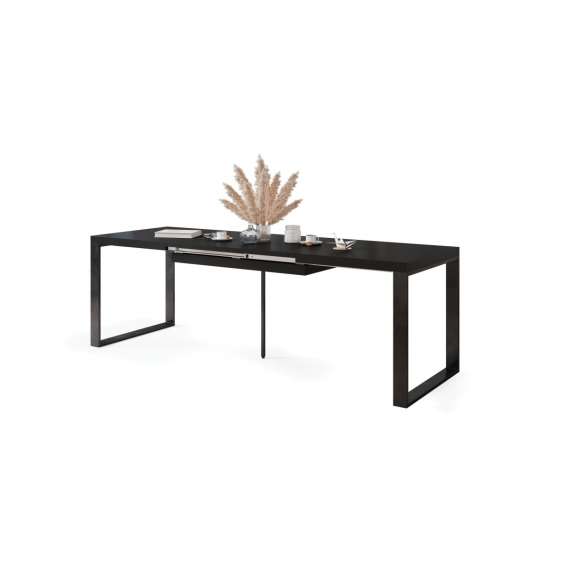 Spisebord Avari 140-290 cm - svart matt - metallben
