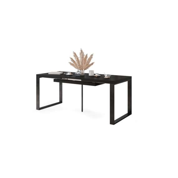 Spisebord Avari 140-290 cm - svart matt - metallben