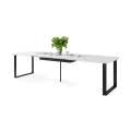 Spisebord Avella 160-310x90 cm - Hvit matt