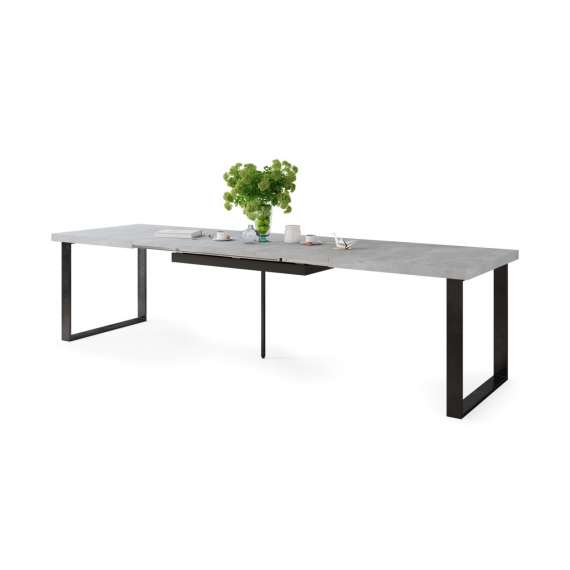 Spisebord Avella 160-310x90 cm - Betong - Langt bord