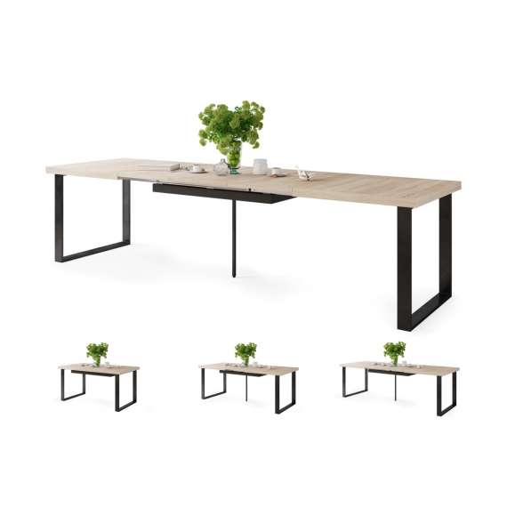 Spisebord Avella 160-310x90 cm - Lys eik - Langt bord