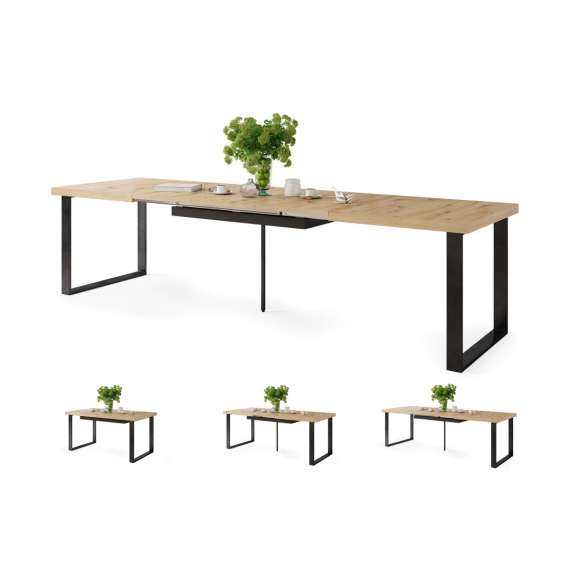 Spisebord Avella 160-310x90 cm - Eik - Langt bord
