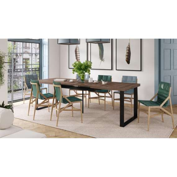 Spisebord Avella 160-310 cm - Brun eik - Langt bord