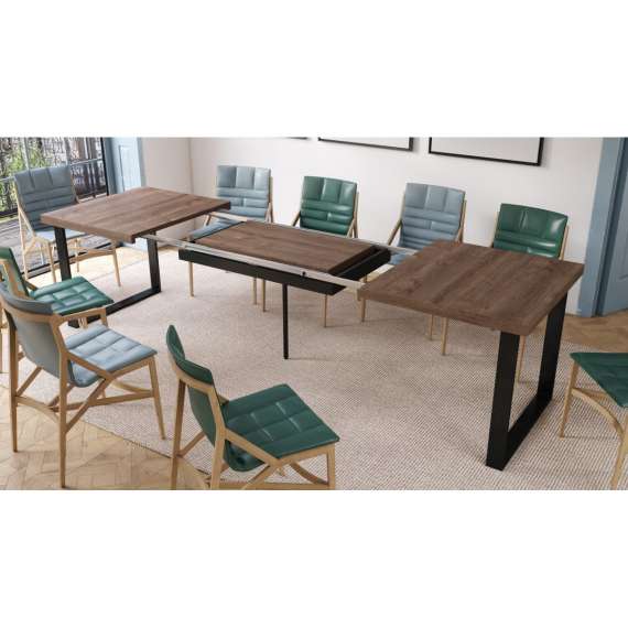 Spisebord Avella 160-310x90 cm - Brun eik - Langt bord