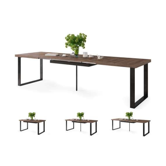 Spisebord Avella 160-310x90 cm - Brun eik - Langt bord