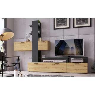 Tv-seksjon Easy 292 cm - Naturlook - Grå