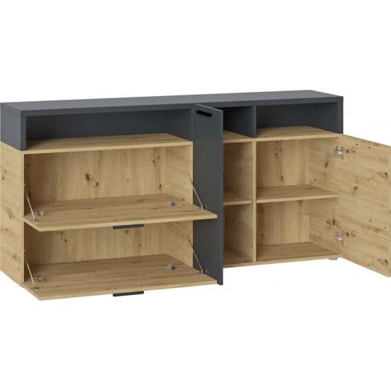 Skjenk Easy 173 cm - Naturlook - Grå