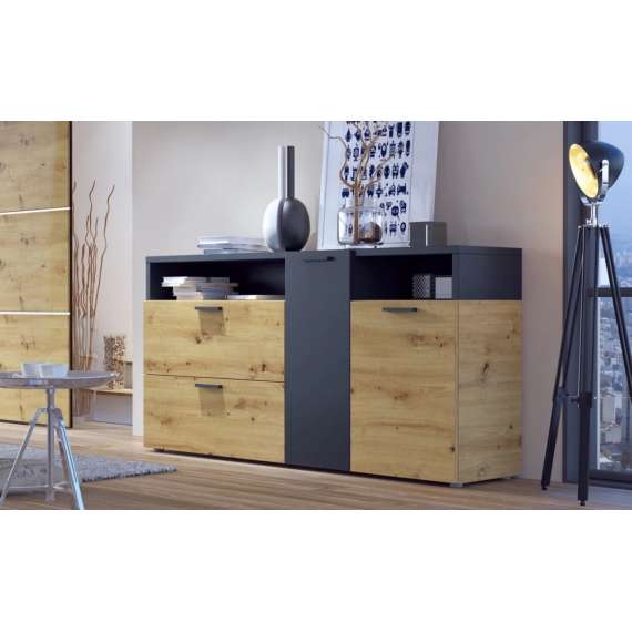 Skjenk Easy 173 cm - Naturlook - Grå