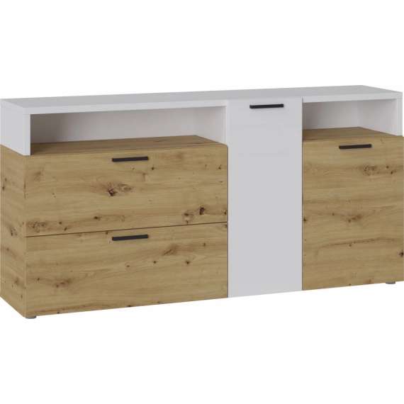 Skjenk Easy 173 cm - Naturlook - Hvit