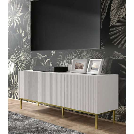 Tv-benk Ravena 150x58 cm - Hvit - Spiler